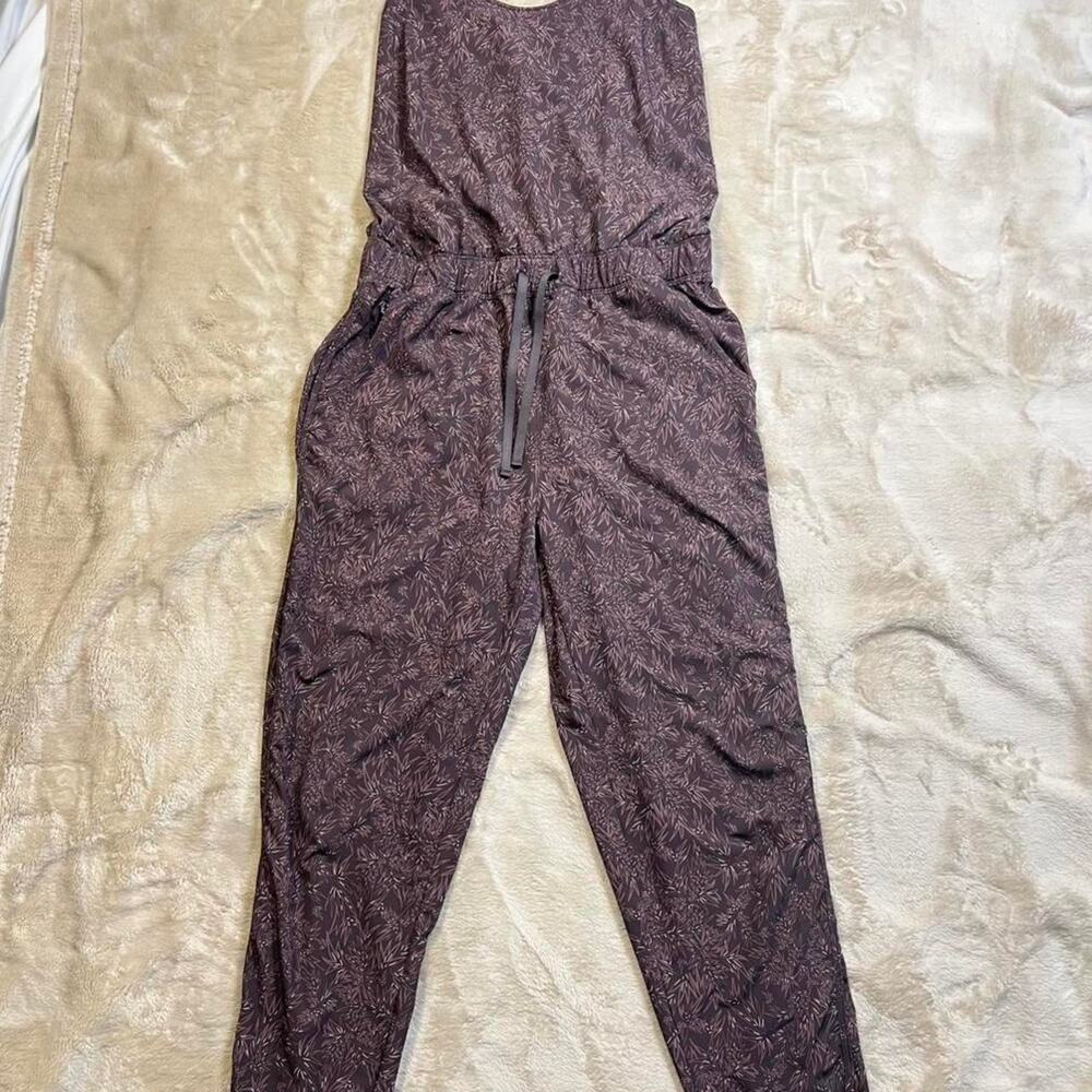 Patagonia Seabrook Women's Jumpsuit Brown Botanical Print Large